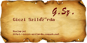 Giczi Szilárda névjegykártya