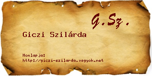 Giczi Szilárda névjegykártya